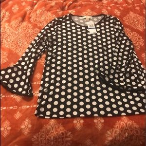 Michael Kors NWT polka dot blouse